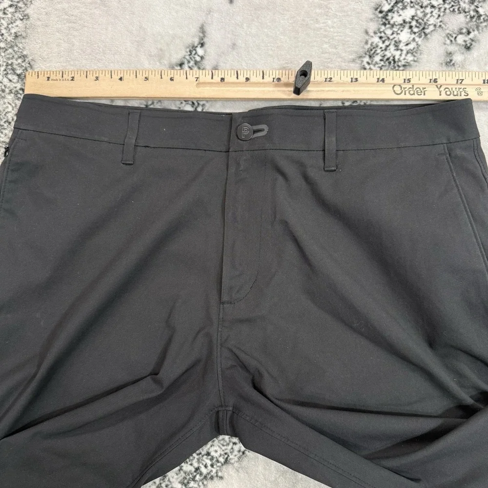 Public Rec Pants Mens Sz 34X32 Black Performance Chino Commuter Travel Stretch